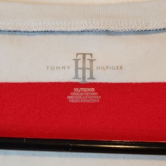 Tommy Hilfiger Short Sleeve Shirt Independence Day Red/White/Blue Women's Sz XL - Picture 5 of 9